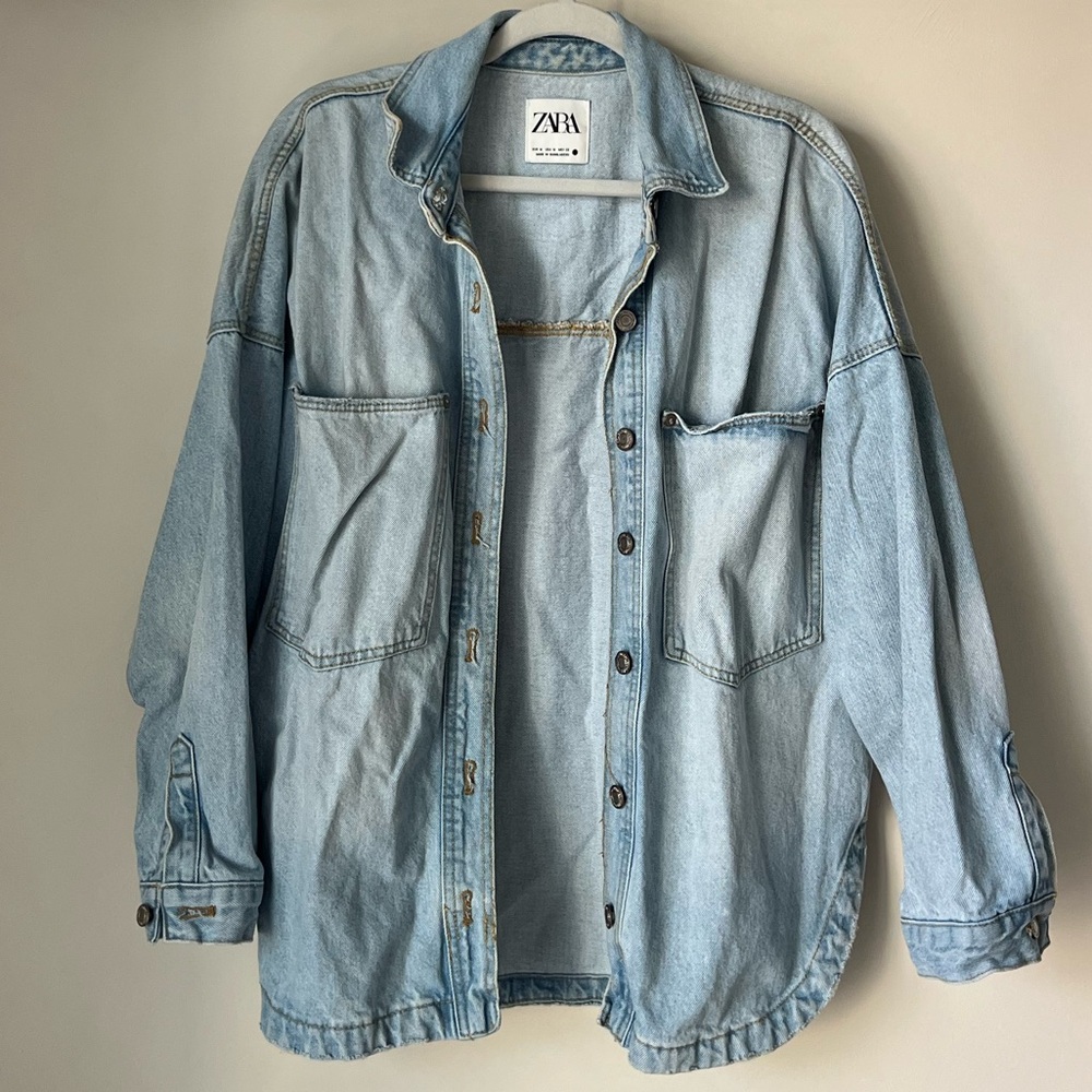 Zara denim shirt jacket